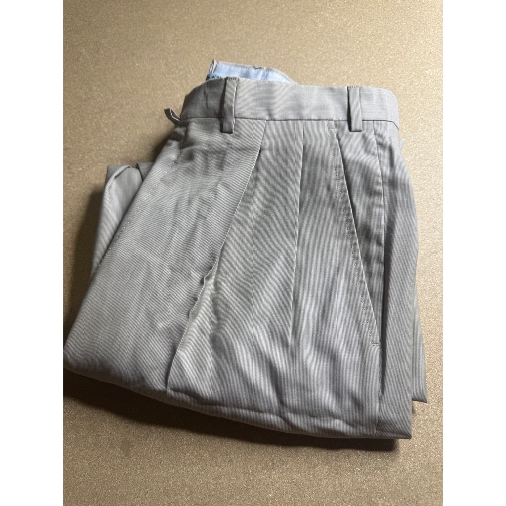 Ermenegildo‎ Zegna Gray Pleated Dress Pants Cuffed Trousers 34R Made in Portugal